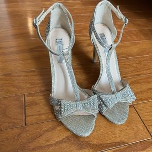 INC sparkle heels with bow. Size 7